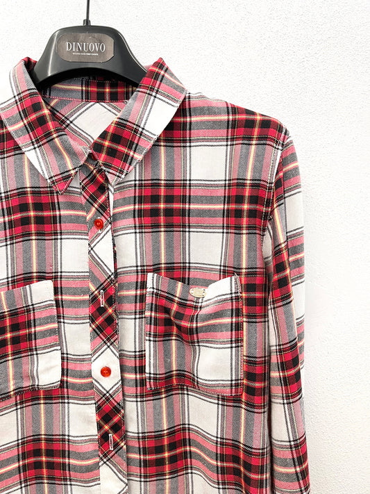 Camicia di Elisabetta Franchi cropped a quadri