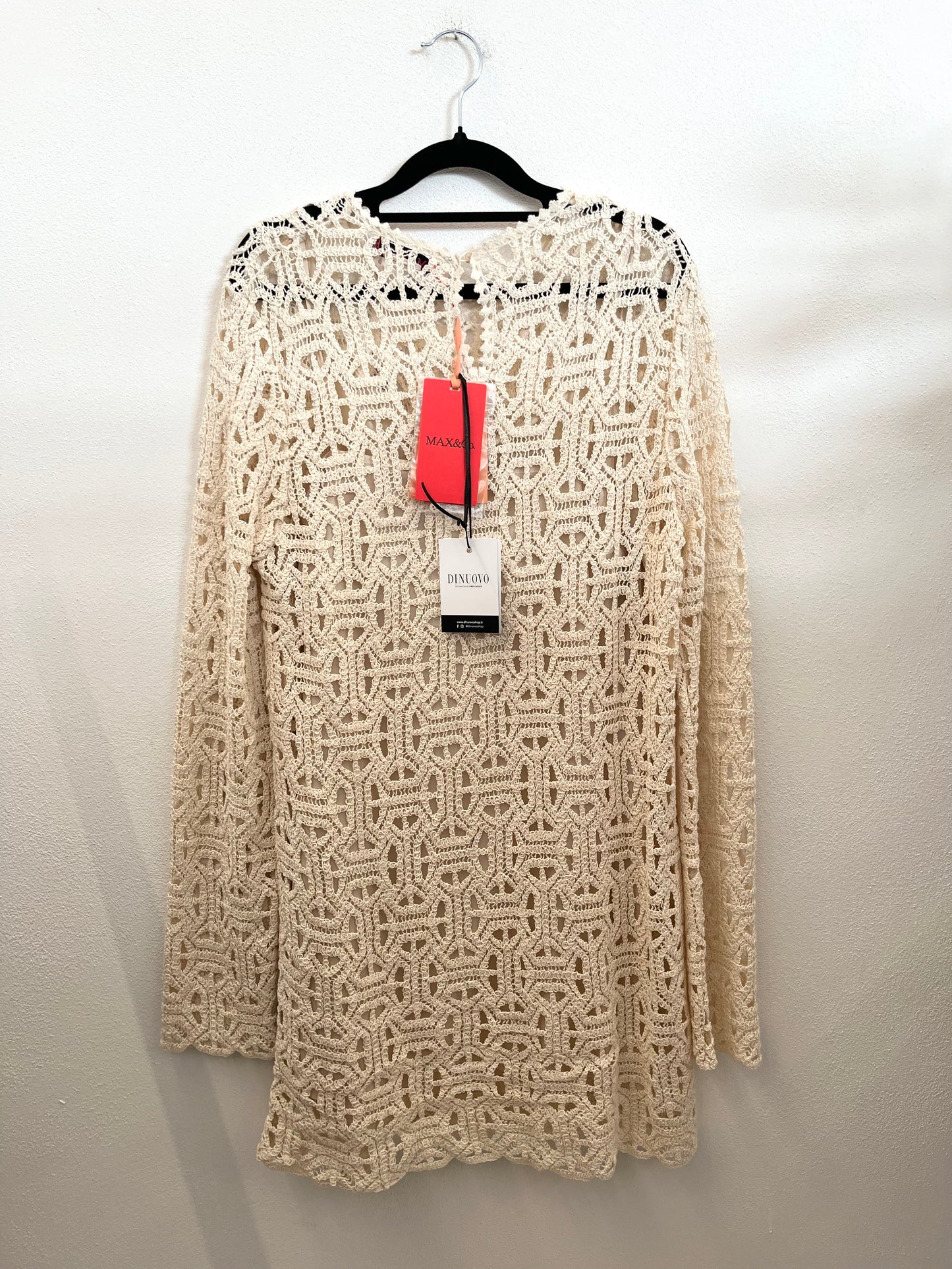 Max&Co. cream macramé lace dress
