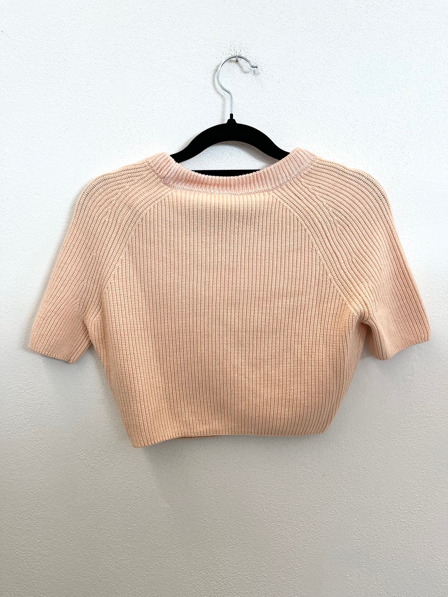 Maglia Cropped di Elisabetta Franchi a Costine con Manica Raglan