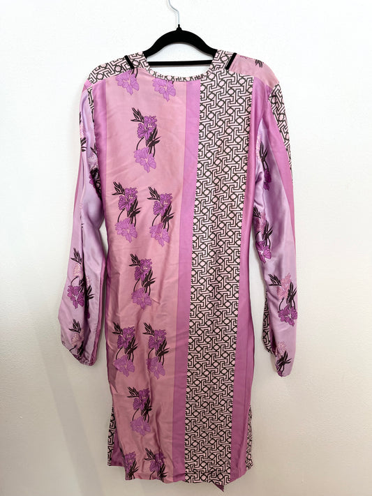 Abito Lolita Jaca St Barth Patchwork in Seta con Fantasia Etnica