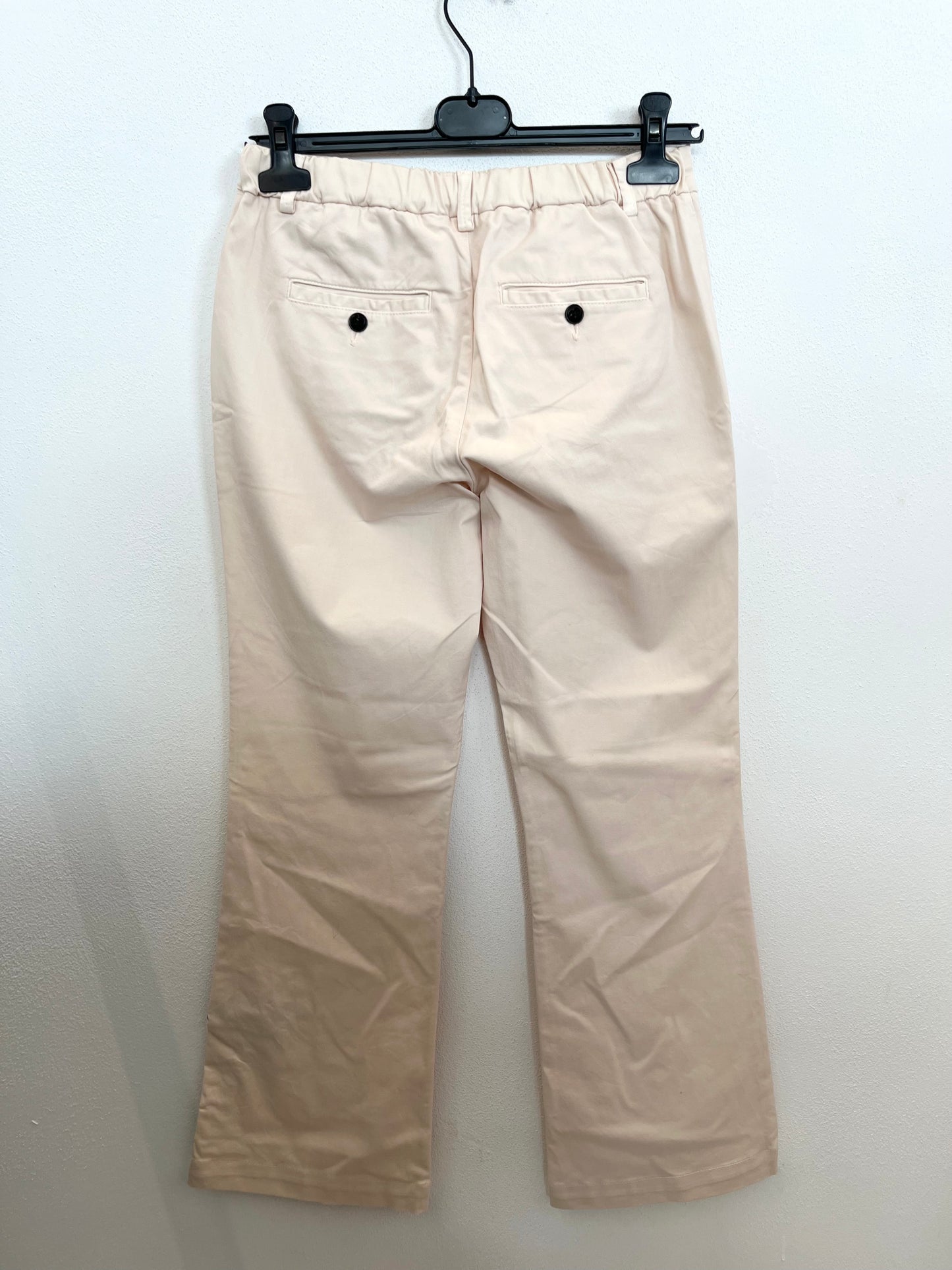 Pantaloni di I Love MP Flare Cipria con Ricamo Palma