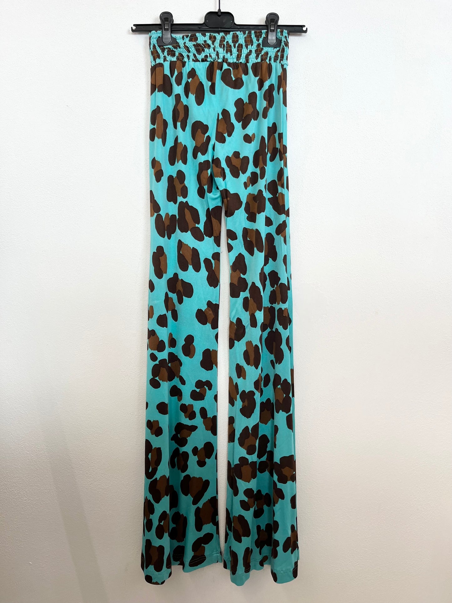 Pantaloni Palazzo di Blumarine in Jersey Stampa Maculata