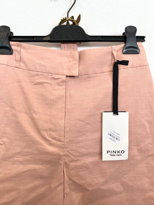 Shorts Pinko in Misto Lino Rosa Antico
