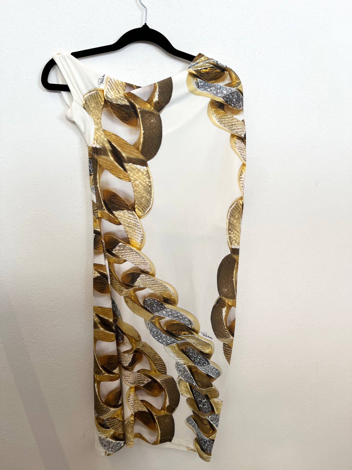 Abito Monospalla Roberto Cavalli con fantasia Maxi Catene