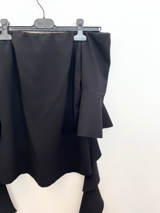 Top Pinko bardot off-the-shoulder con maxi volanti