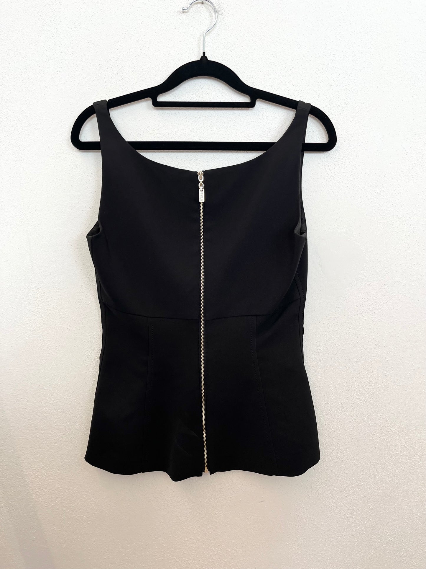Top di Mangano a bustier strutturato con zip metallica