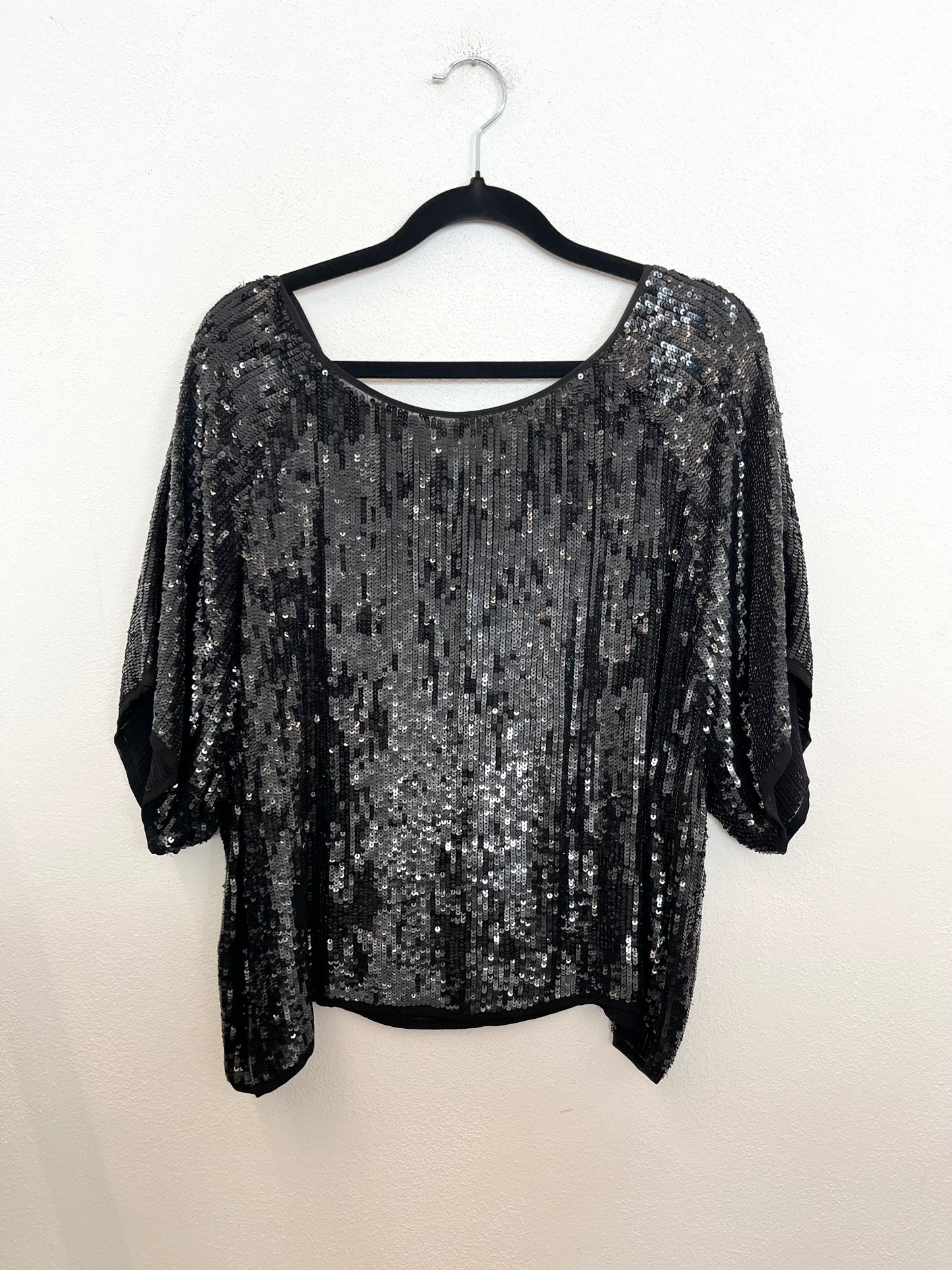 Top di Parosh oversize interamente ricoperto di paillettes