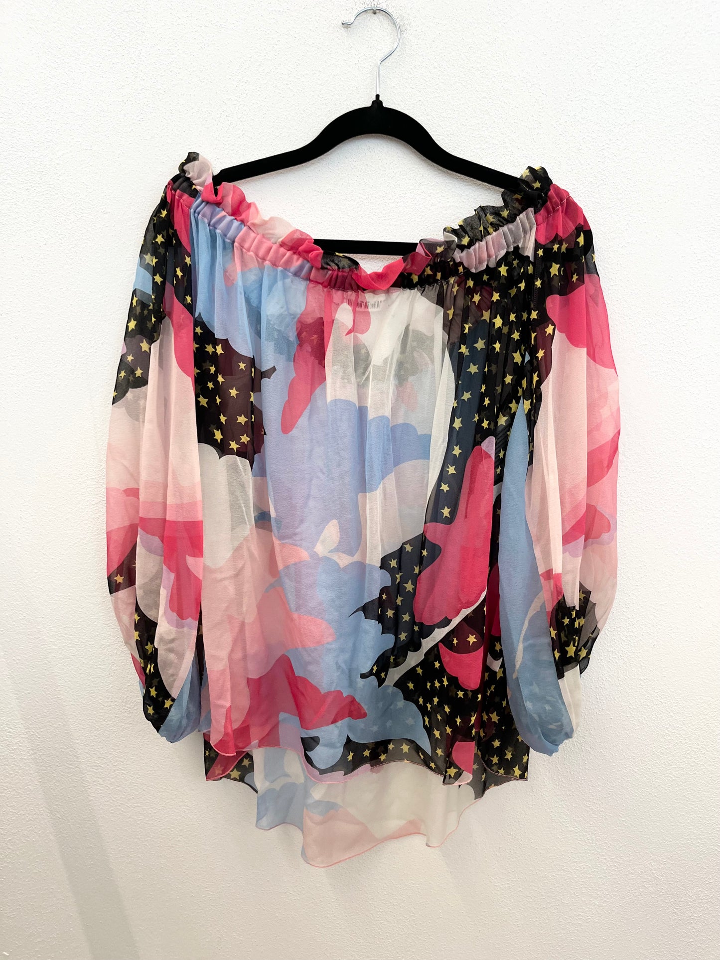 Blusa Philosophy oversize in chiffon stampato