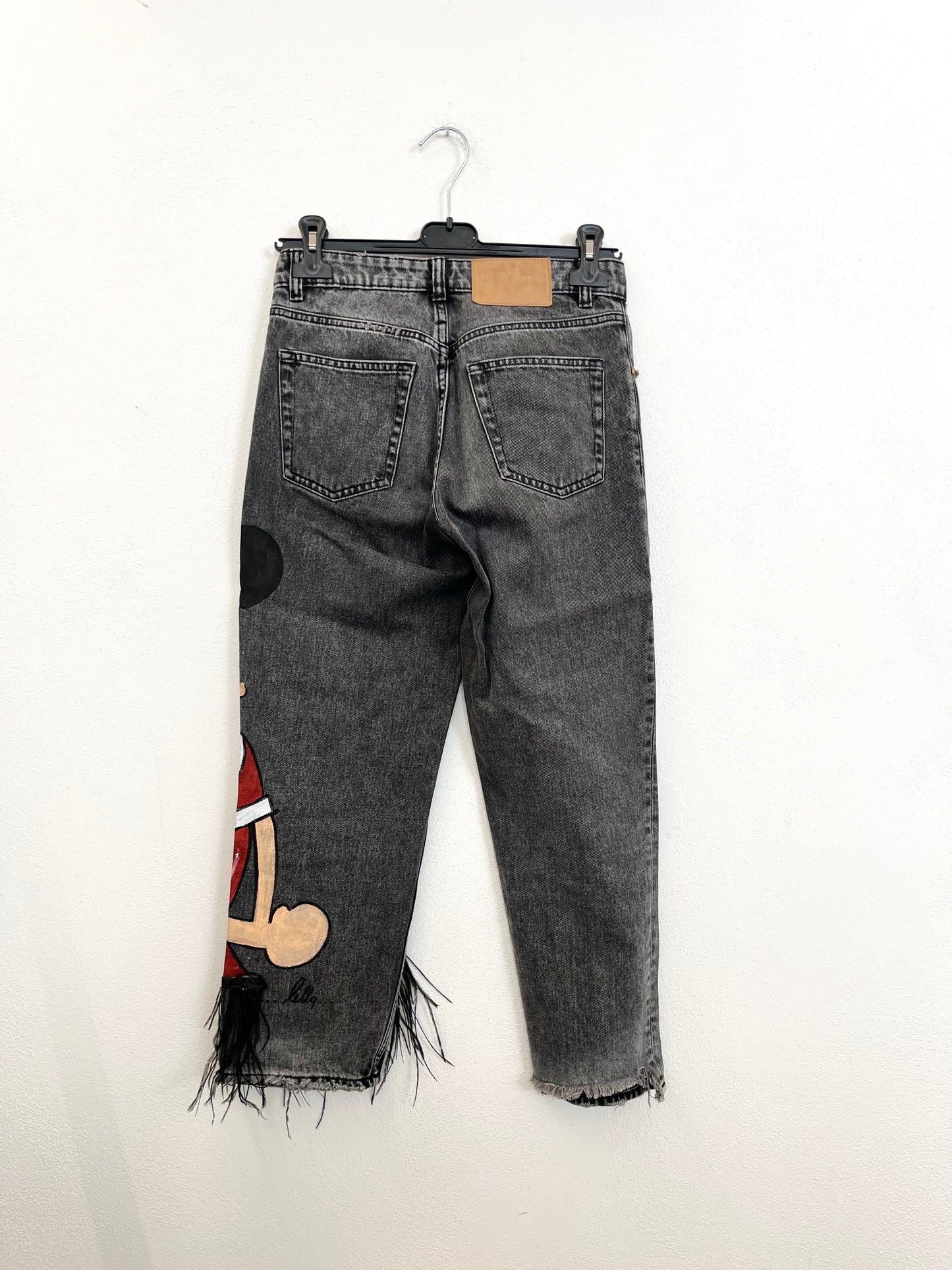 Jeans Cheap Monday Custom con Piume