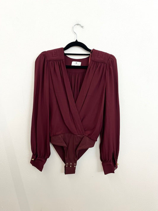 Body Elisabetta Franchi con scollo a contrasto e mostrine