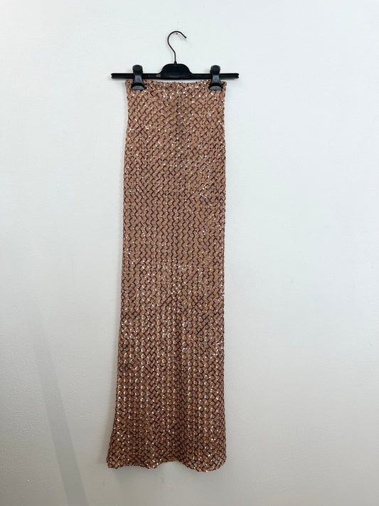 Gonna lunga Elisabetta Franchi interamente ricamata con paillettes