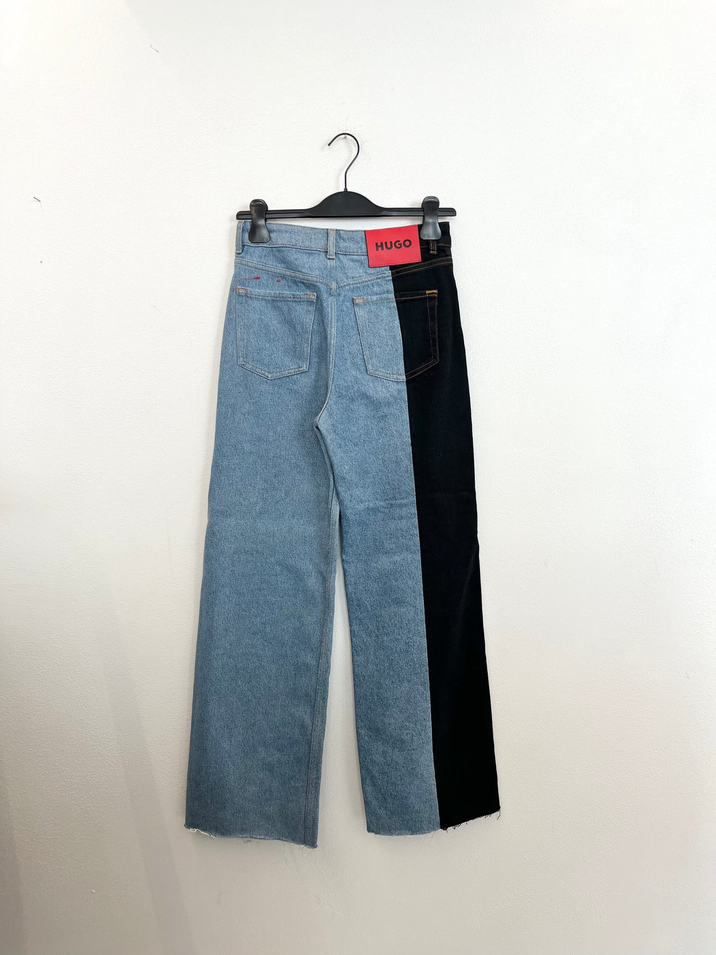 Jeans Hugo Bicolore a Gamba Larga