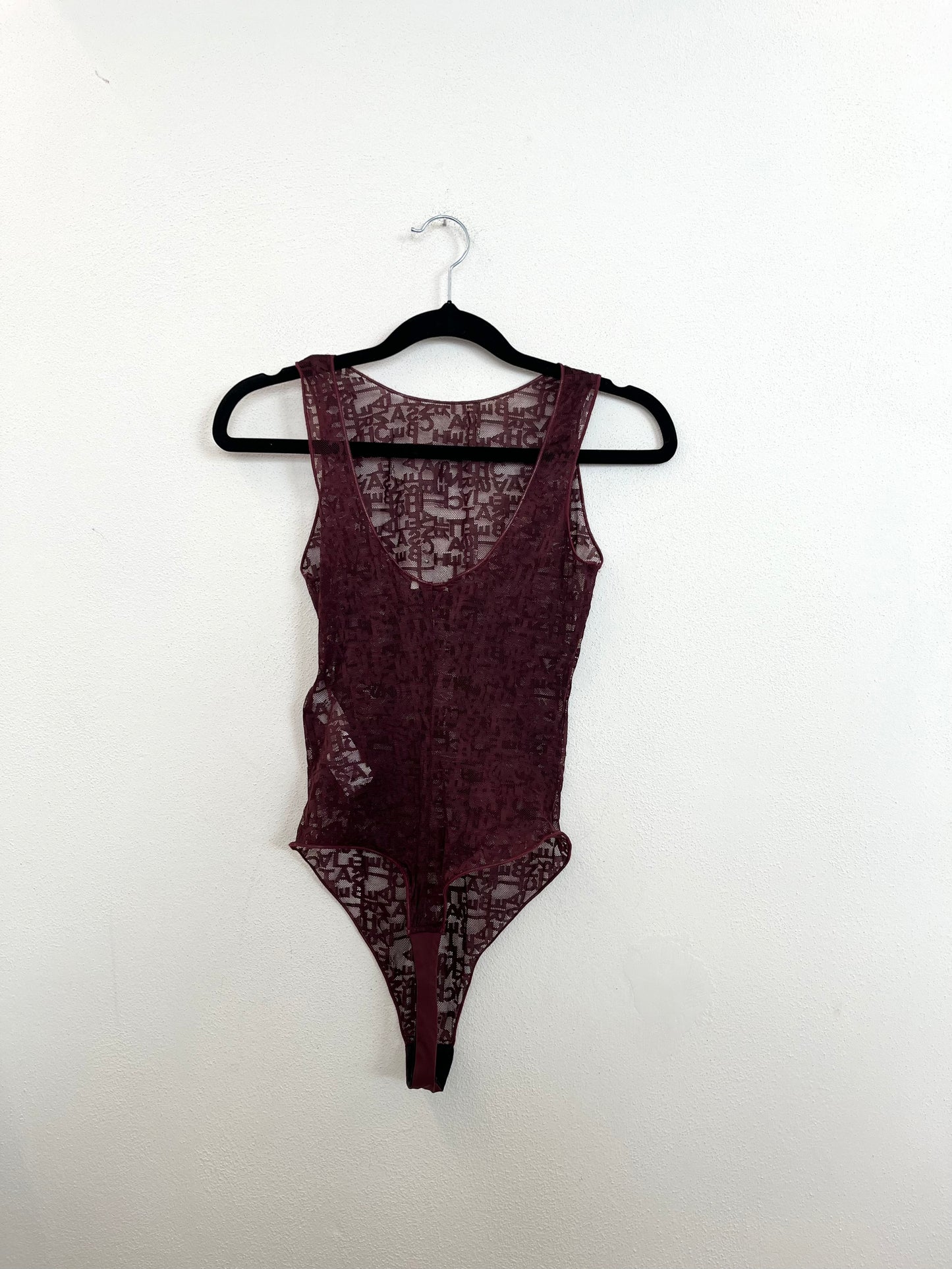 Body Elisabetta Franchi in Pizzo con Logo All-Over