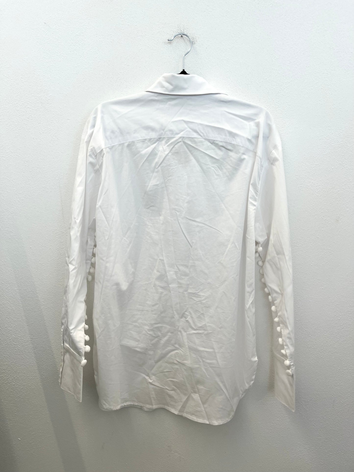 Camicia Love + Alicia sartoriale con applicazioni pompon