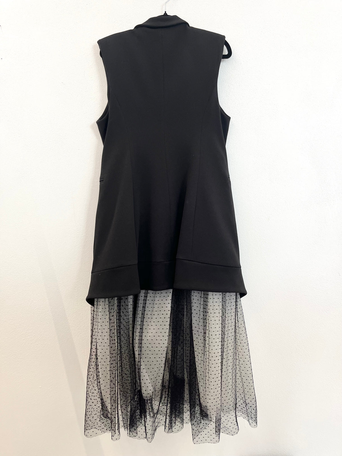 Abito Lungo 5 Progress Sartoriale con Gonna in Tulle a Pois