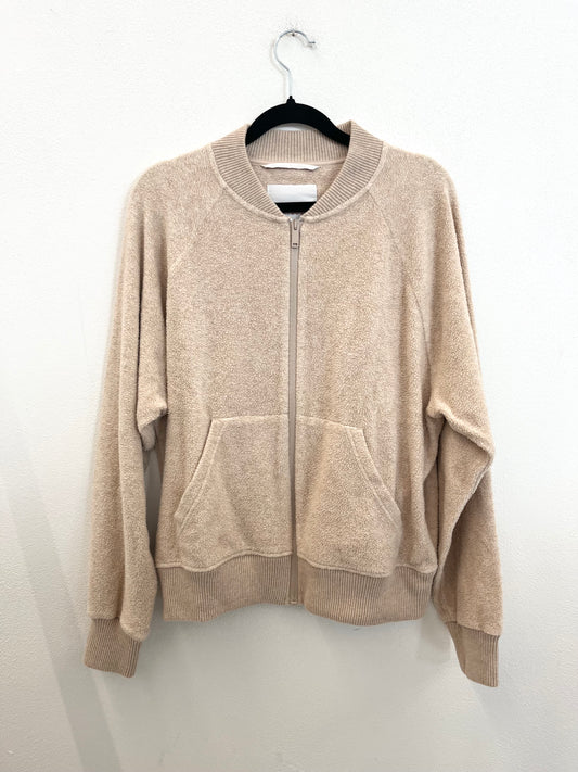 Giacca Felpa Max Mara in Spugna Cammello con Zip