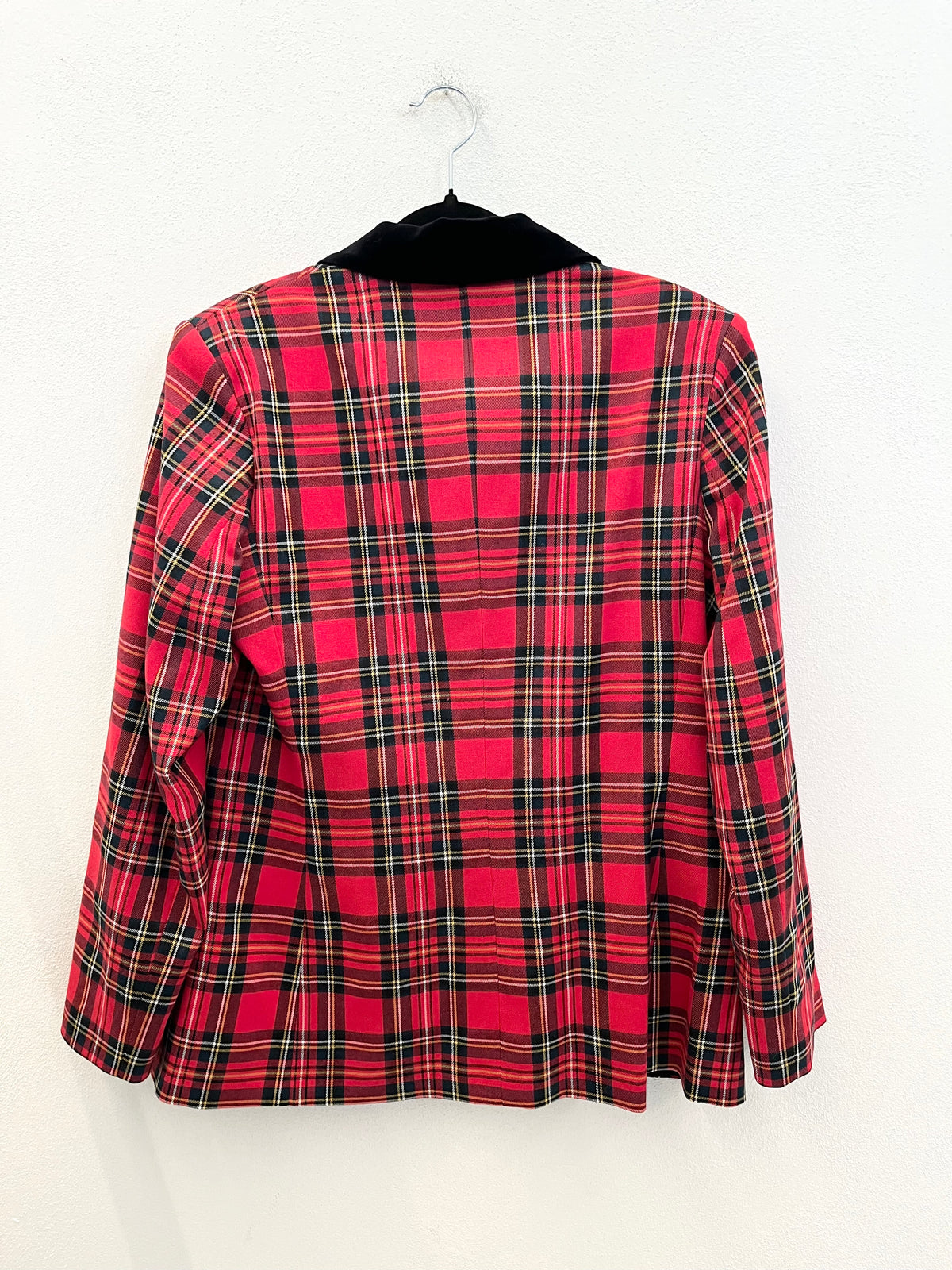 Blazer Clips more Tartan con Dettagli in Velluto