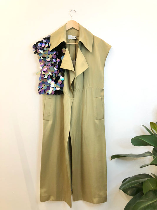 Trench smanicato Rame