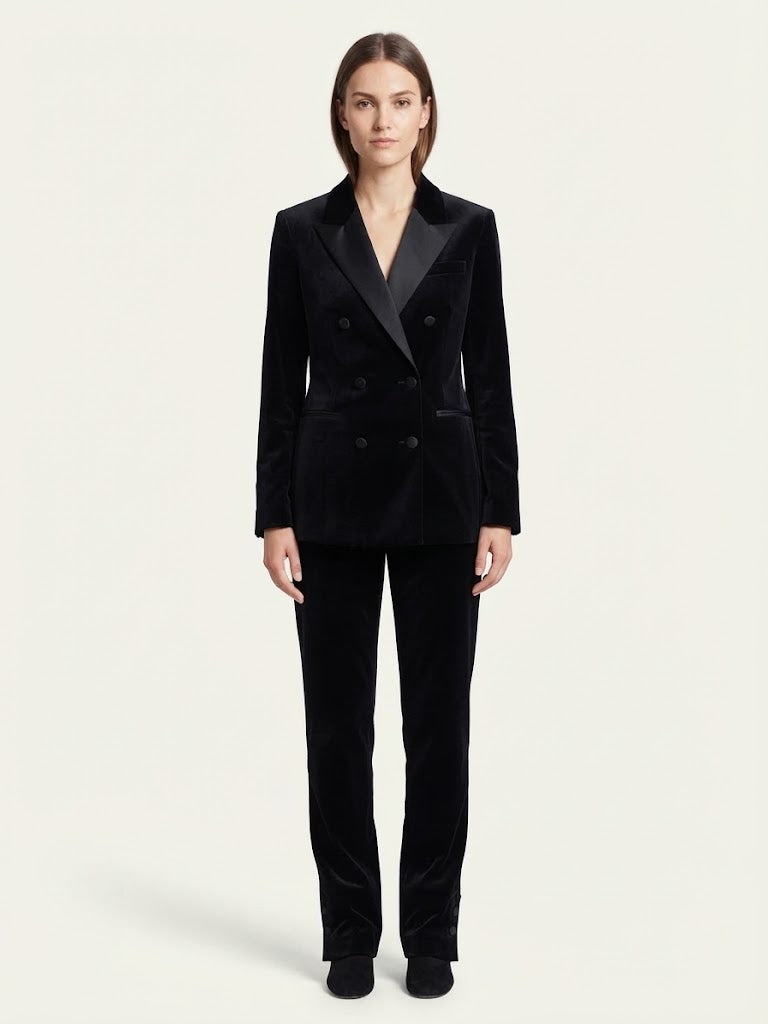 Blazer Theory Doppio Petto in Velluto