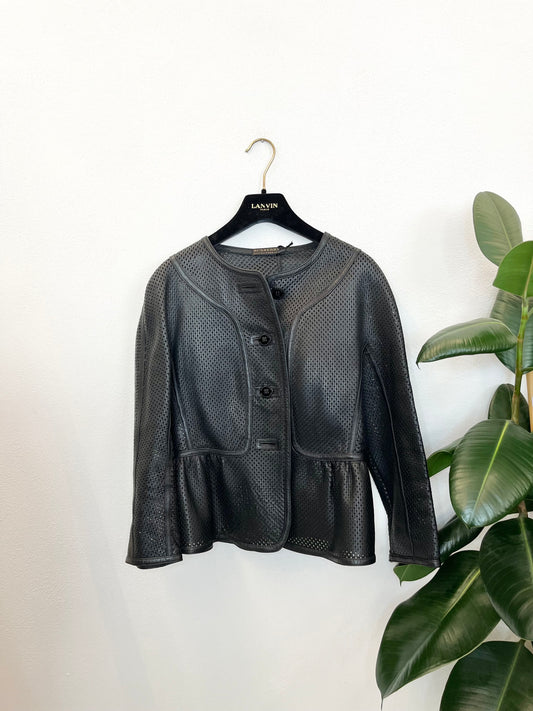 Burberry leather jacket