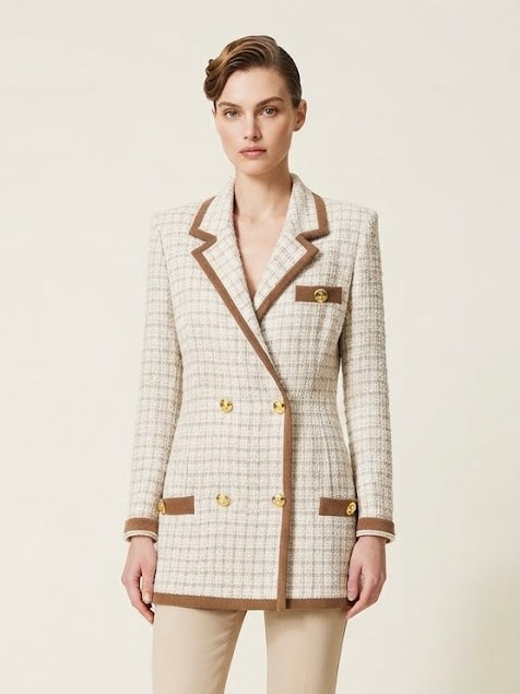 Blazer doppiopetto Elisabetta Franchi in tweed