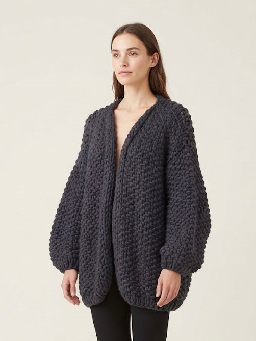 Cardigan Maiami Basic Over in Maglia Tricot