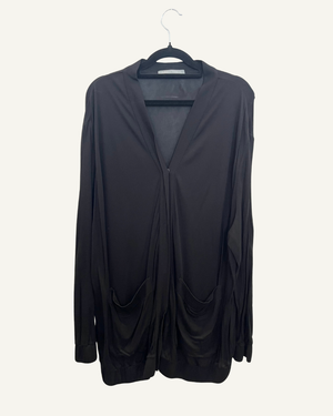 Cardigan Lungo di Alberta Ferretti Nero