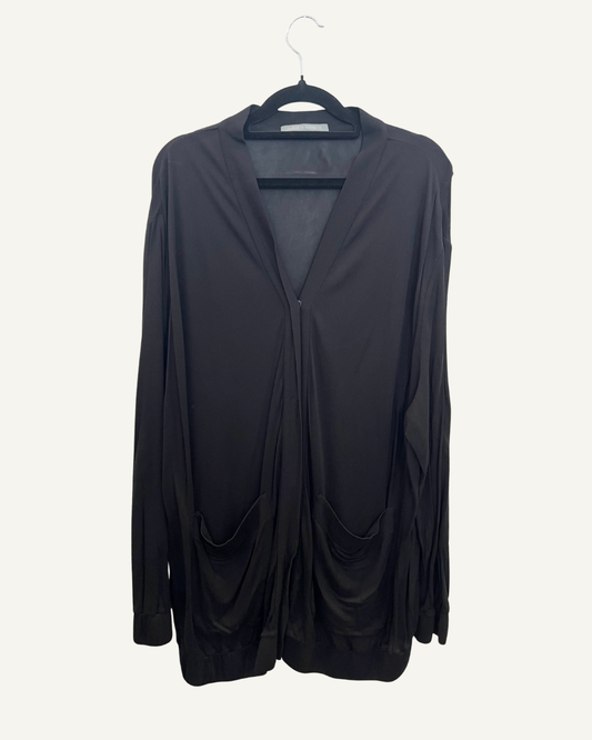 Cardigan Lungo di Alberta Ferretti Nero