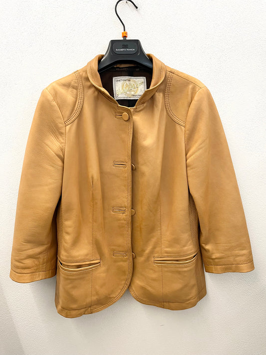 Giacca in pelle di VDL con collo alla coreana