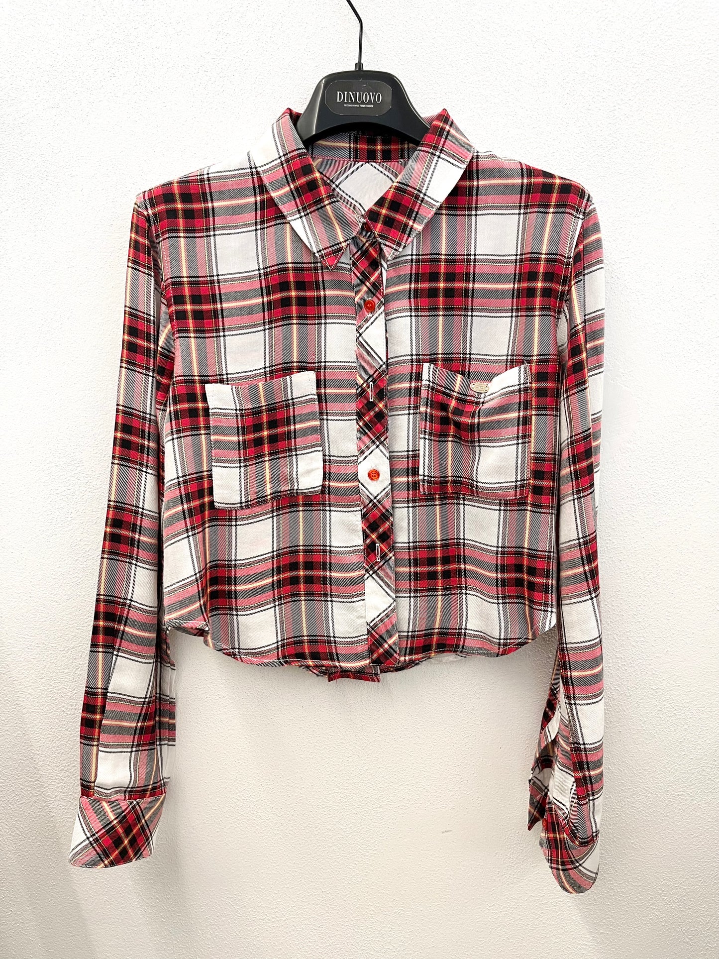 Camicia di Elisabetta Franchi cropped a quadri