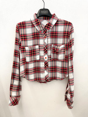 Camicia di Elisabetta Franchi cropped a quadri
