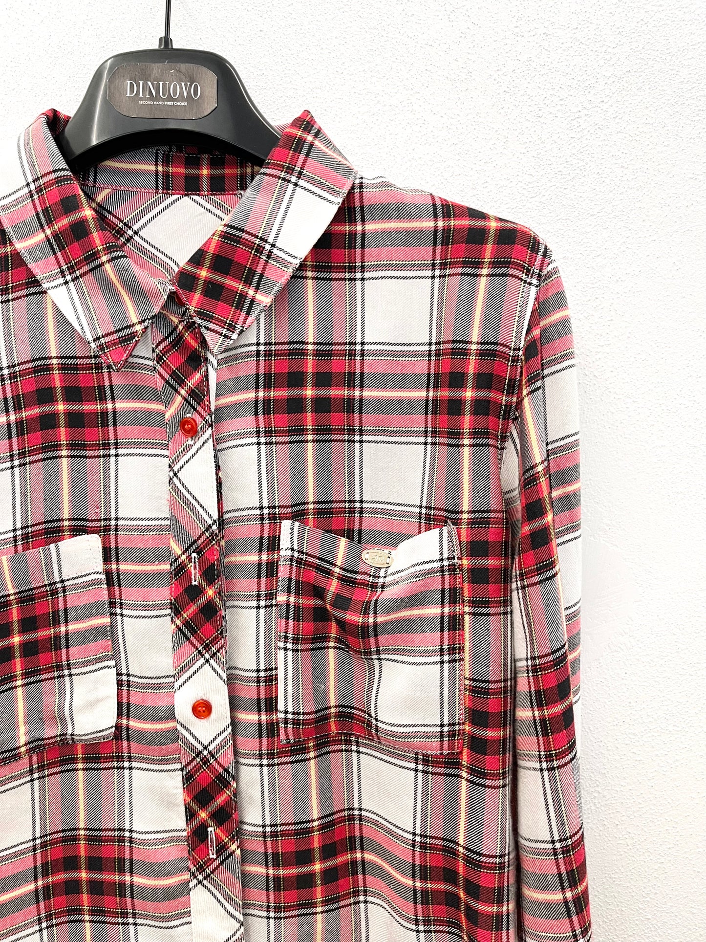 Camicia di Elisabetta Franchi cropped a quadri