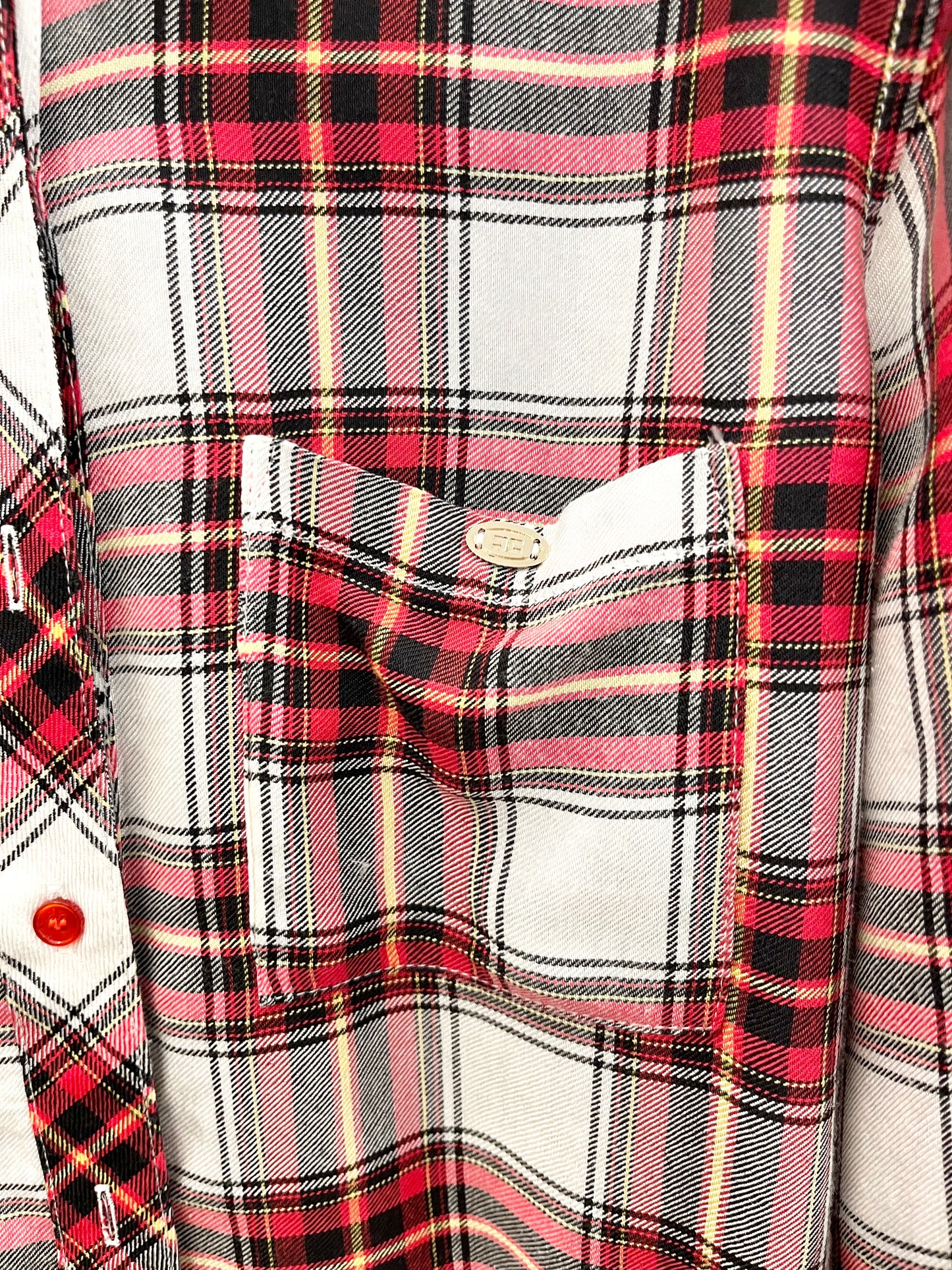 Camicia di Elisabetta Franchi cropped a quadri