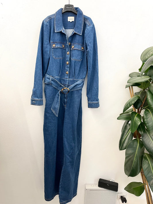 Tuta di Sezane intera in denim sartoriale