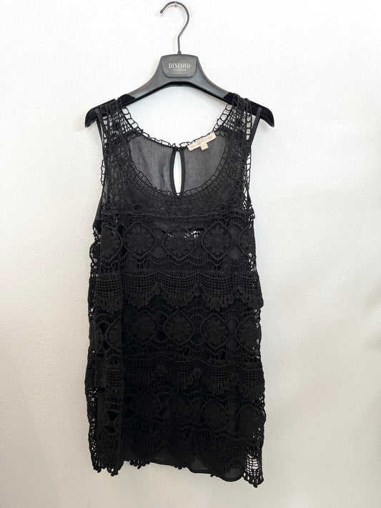 Maglia di Gold Hawk smanicata in crochet multistrato