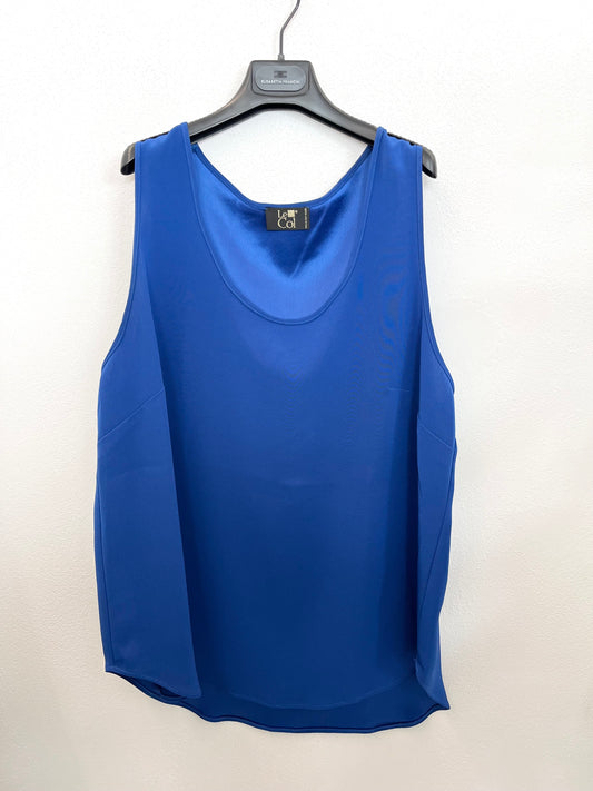 Le Col sleeveless top in fluid crepe
