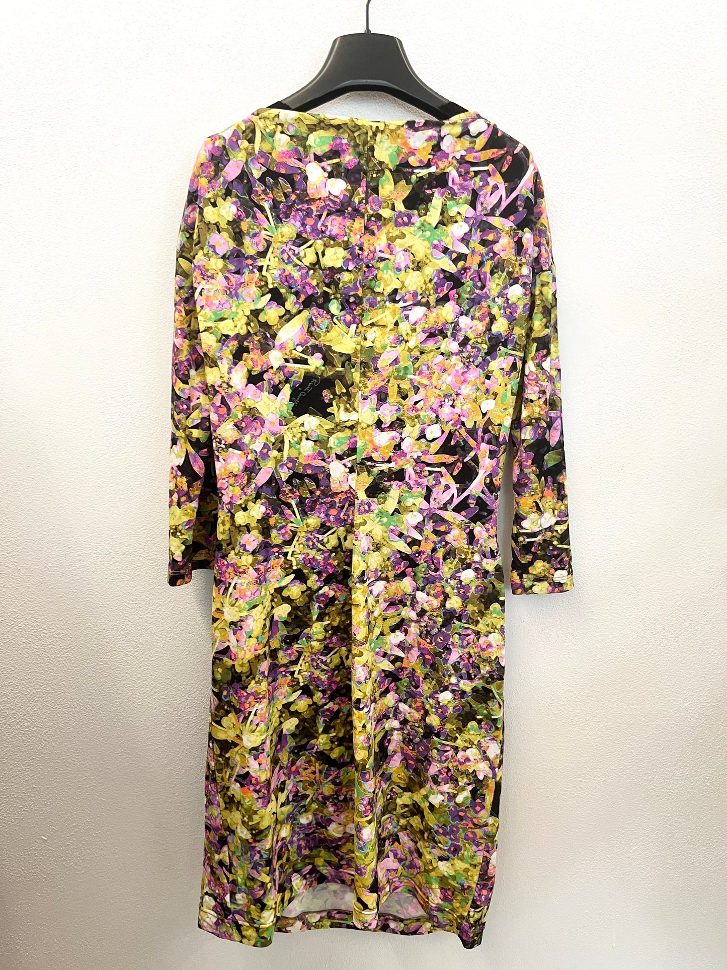 Abito midi di Roberto Cavalli drappeggiato stampa floreale