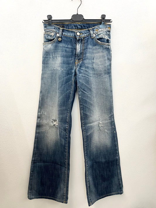 Jeans di Jane denim con dettagli distressed e lavaggio vintage