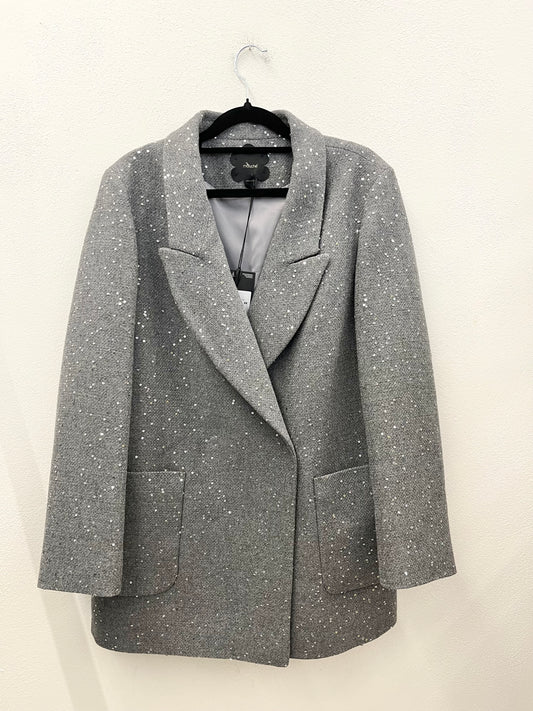 Caban di Mouche strutturato con micro-paillettes