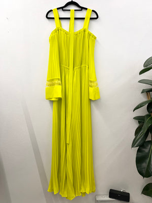 Twin Set pleated jumpsuit with cape sleeves