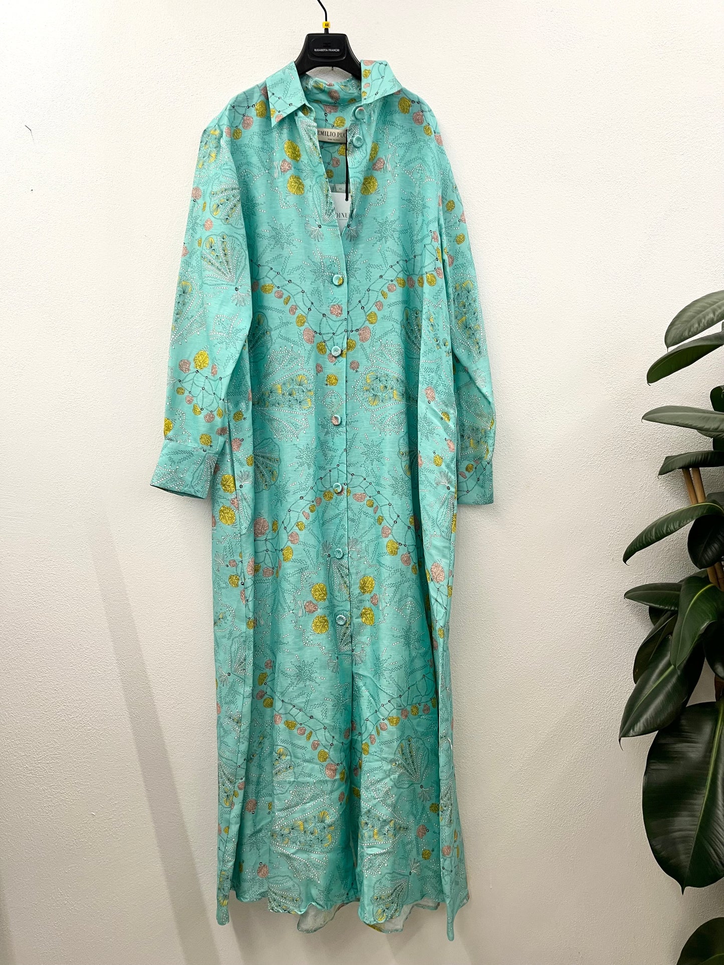 Emilio Pucci printed silk long shirt dress