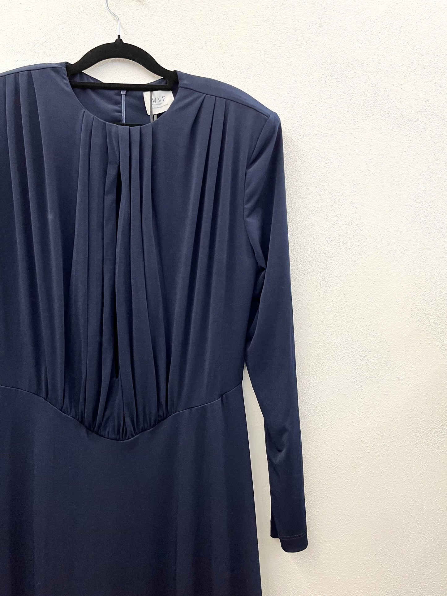 Structured long dress by MVP with ruching