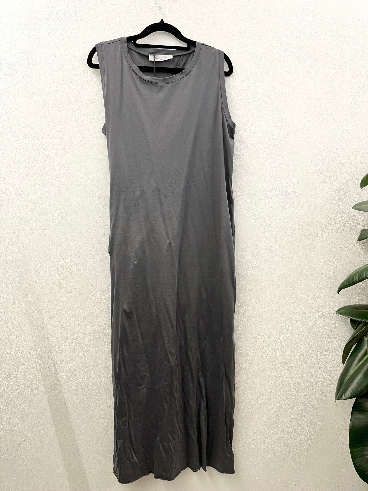 Valentino Minimalist Grey Rama Midi Dress