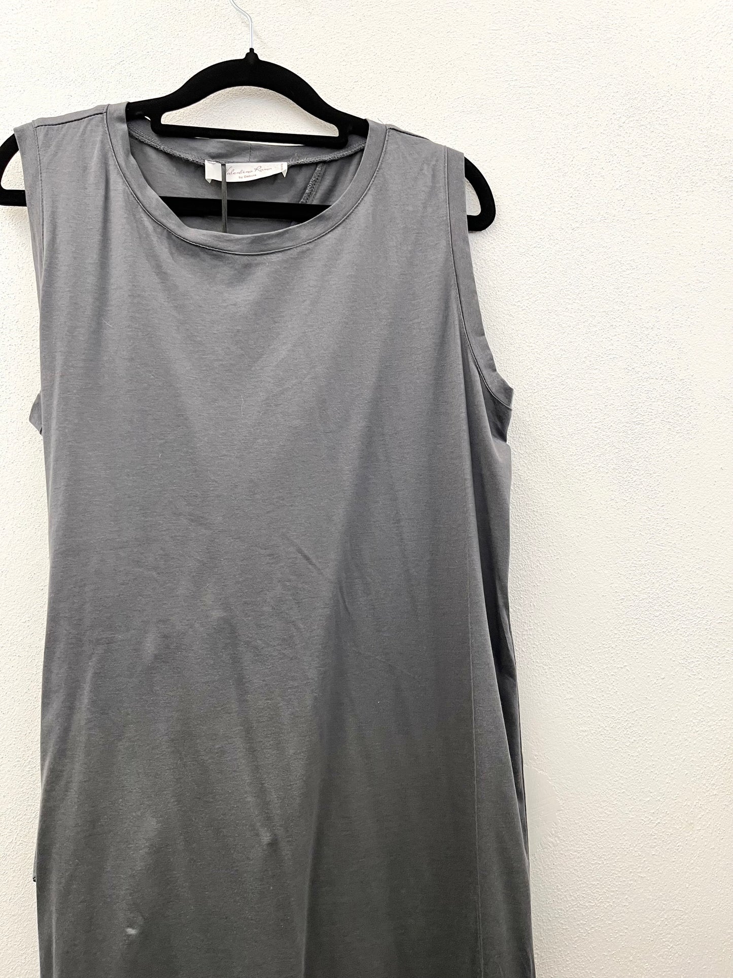 Valentino Minimalist Grey Rama Midi Dress