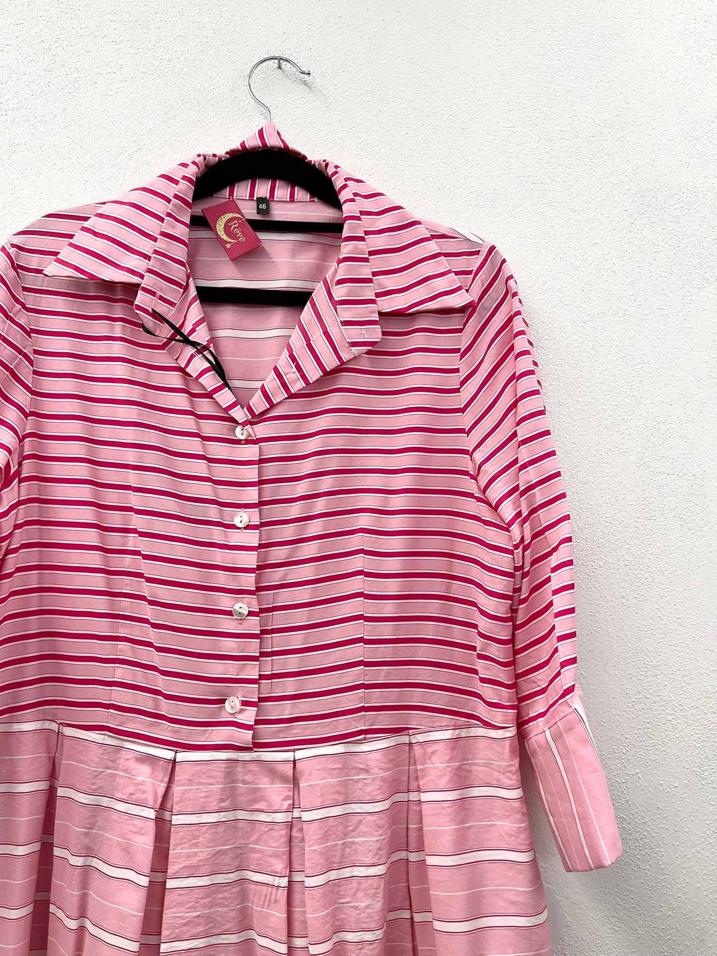 Abito Rève Chemisier a Righe Rosa