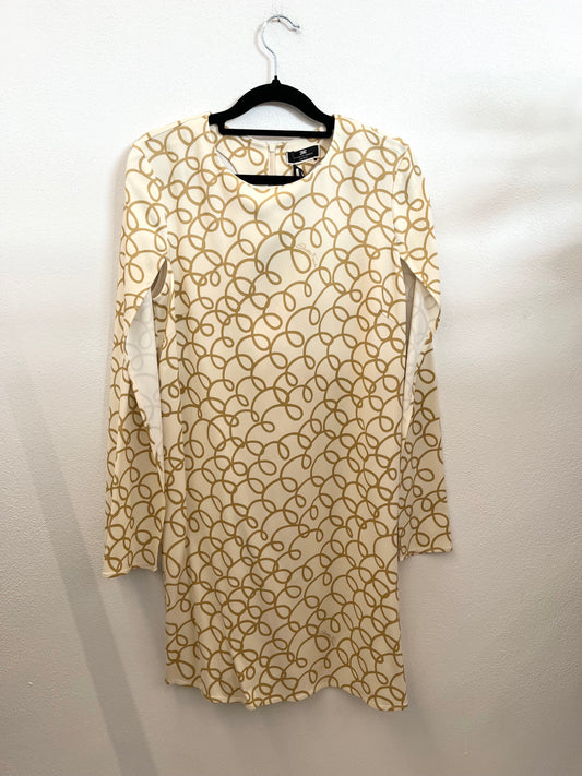 Abito corto di Elisabetta Franchi con stampa a vortici