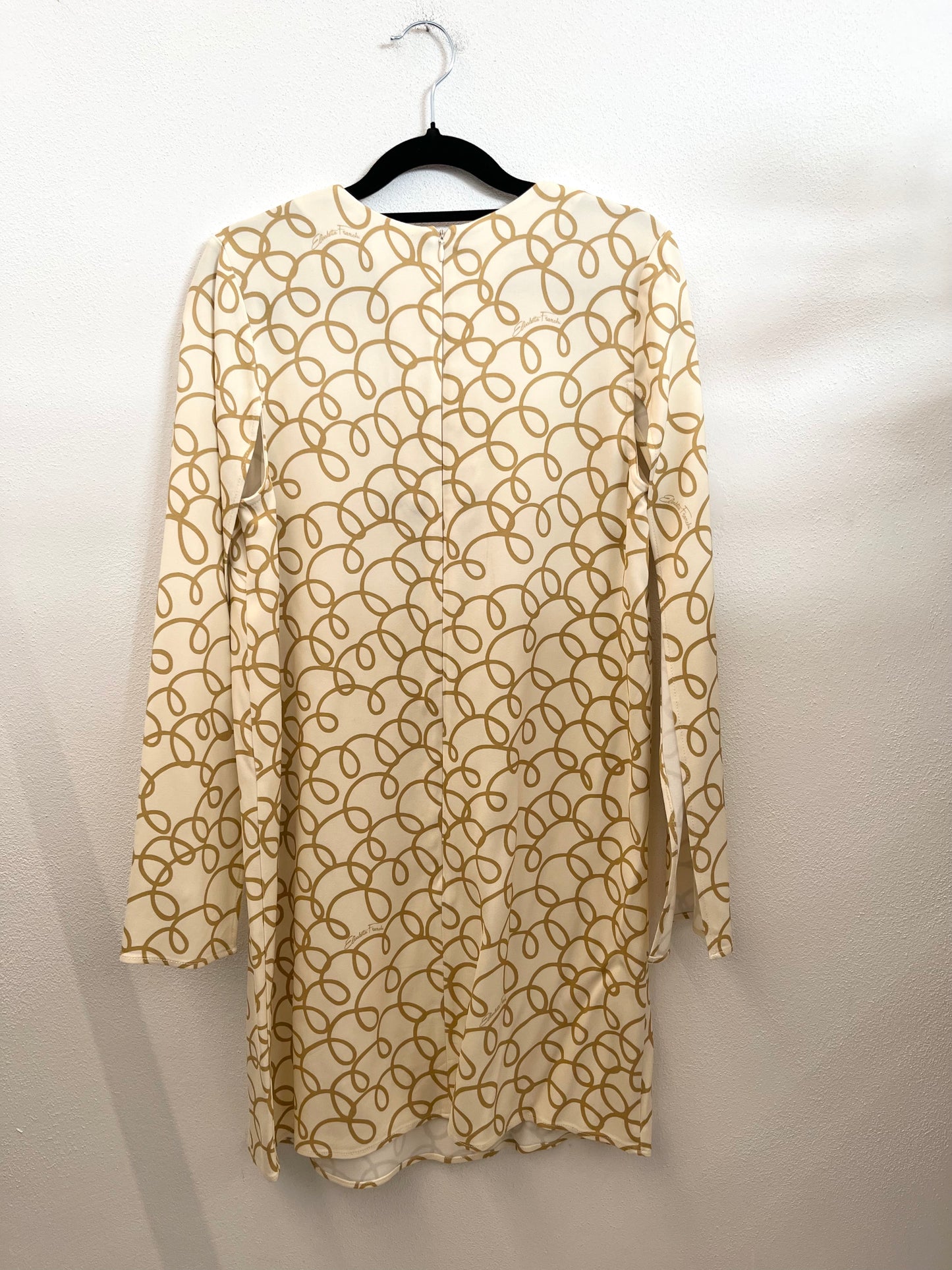 Abito corto di Elisabetta Franchi con stampa a vortici