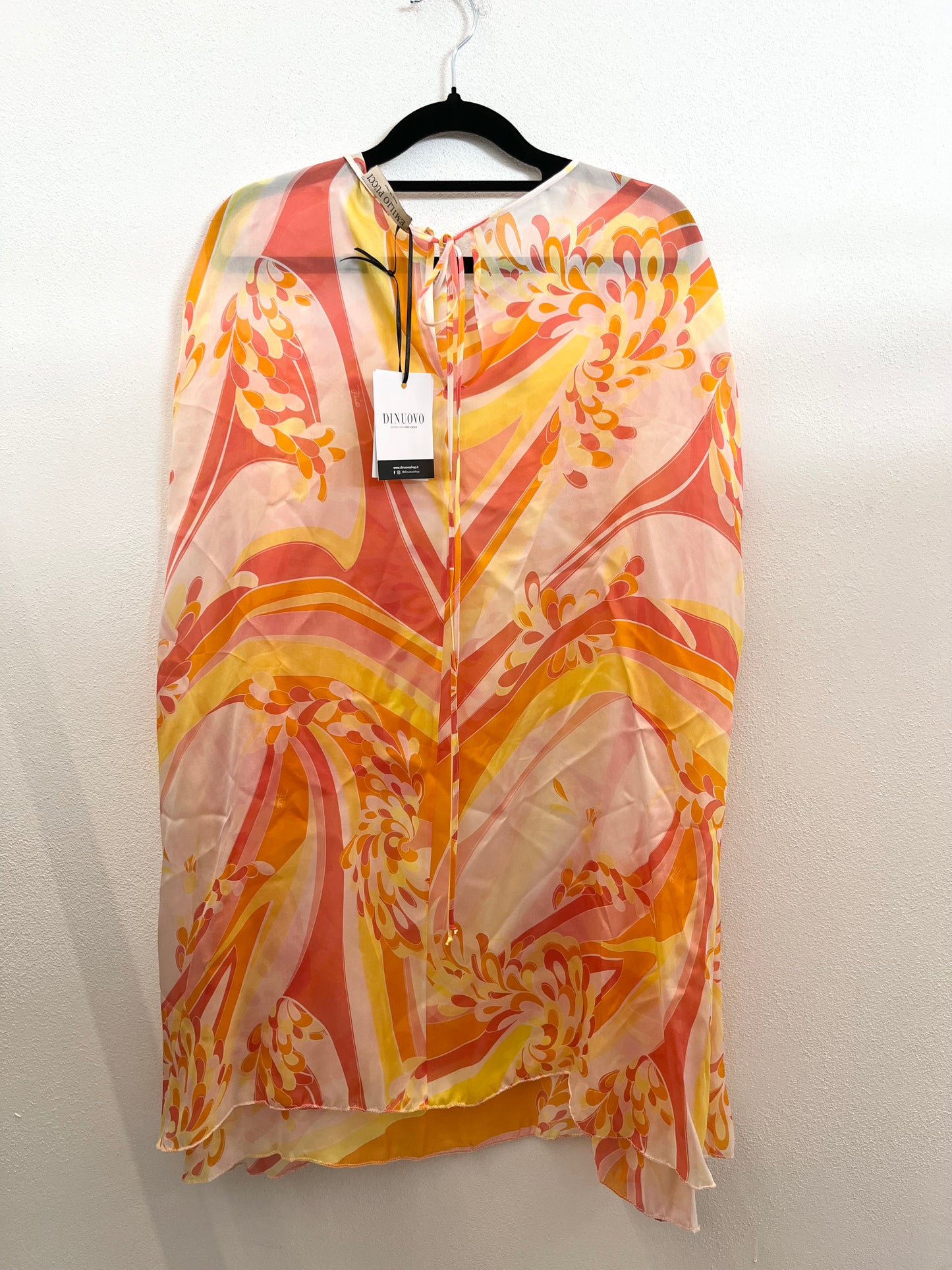 Cappa in seta di Emilio Pucci con stampa astratta retrò