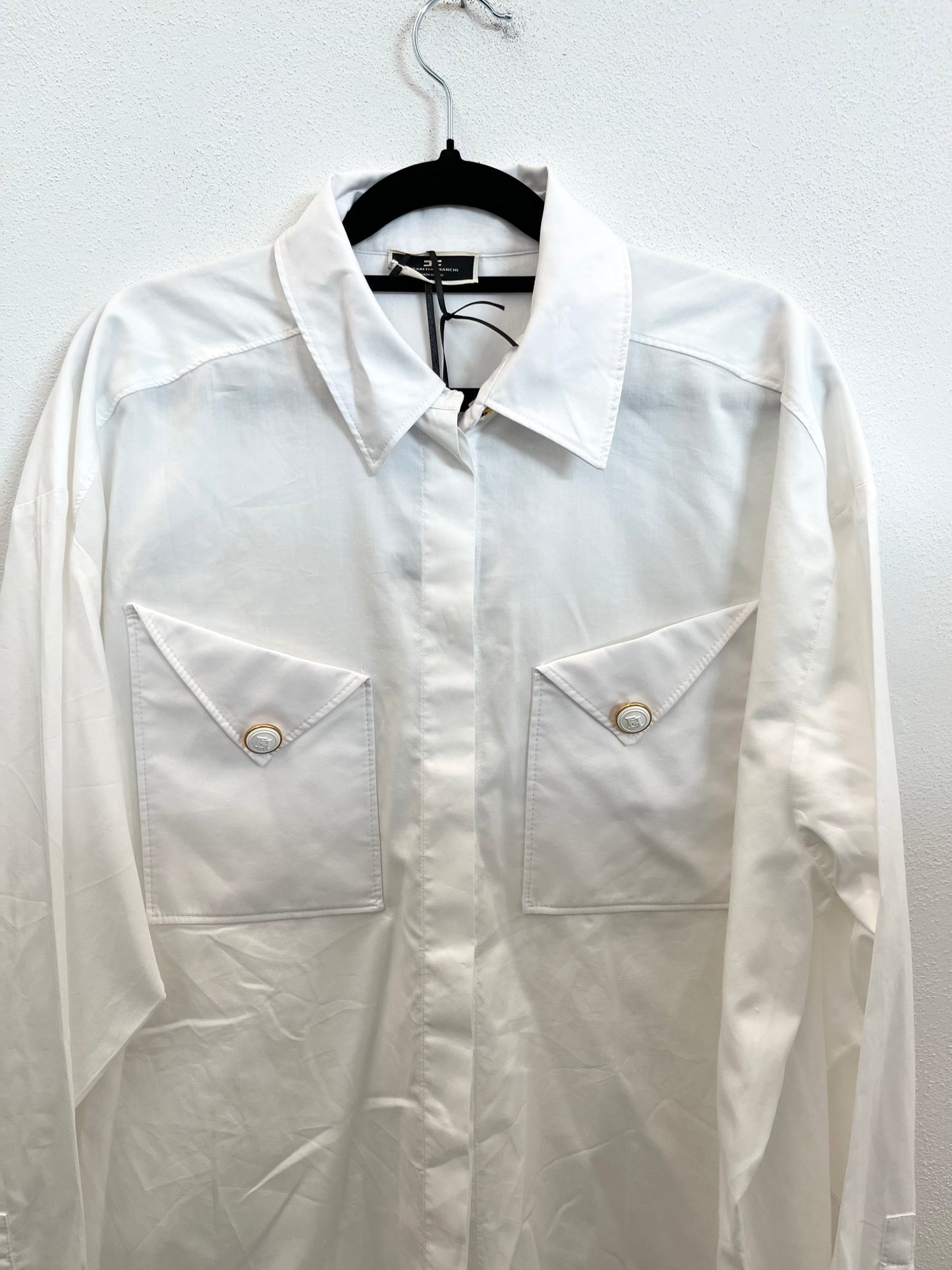 Elisabetta Franchi shirt with gold detailing