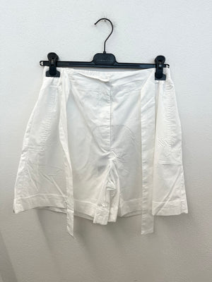 Semicouture wide poplin shorts with sash